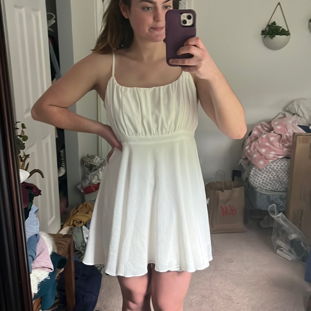 White graduation dress